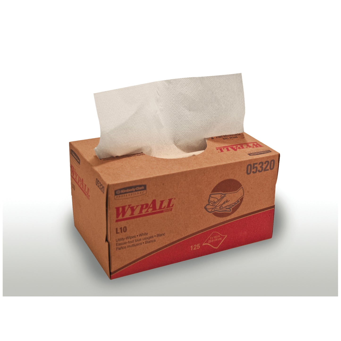 Wypall L10 Utility Wipes, White, 9" x 10_", 125/bx, 18 bx/cs (Products cannot be sold on Amazon.com or any other 3rd party site) (US Only)