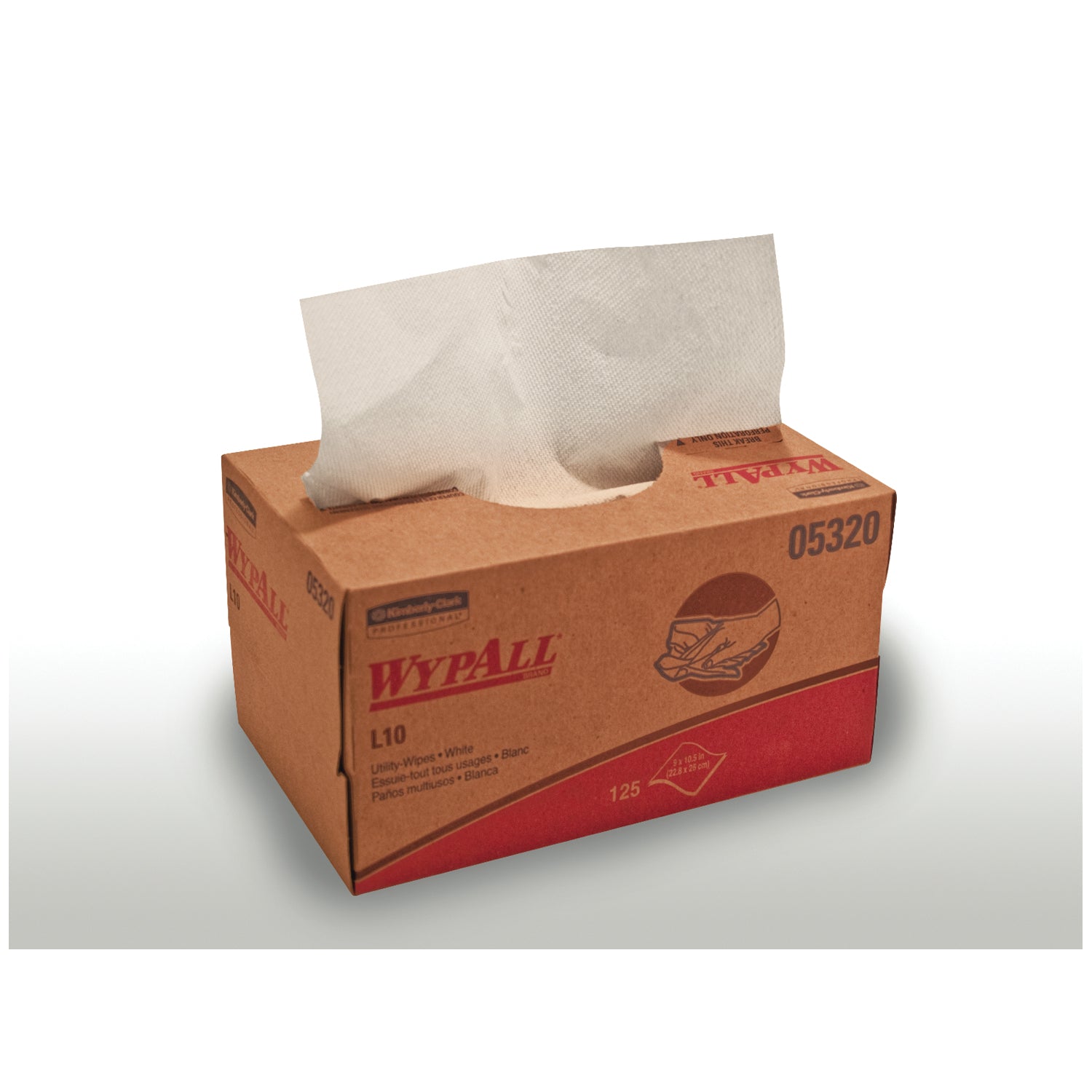 Wypall L10 Utility Wipes, White, 12" x 10_", 125/bx, 18 bx/cs (Products cannot be sold on Amazon.com or any other 3rd party site) (US Only)