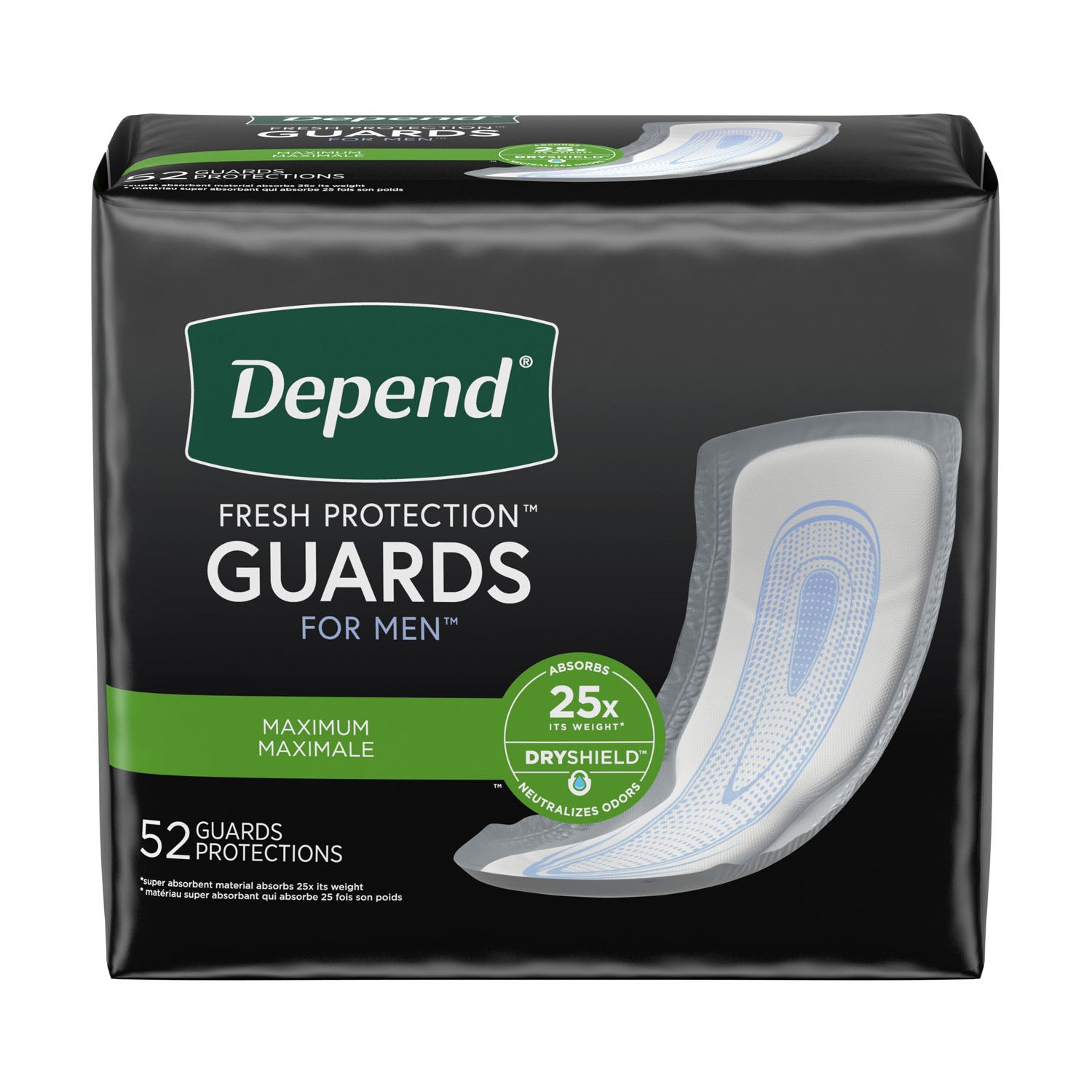 Depend Guards For Men, 52/pk, 2 pk/cs