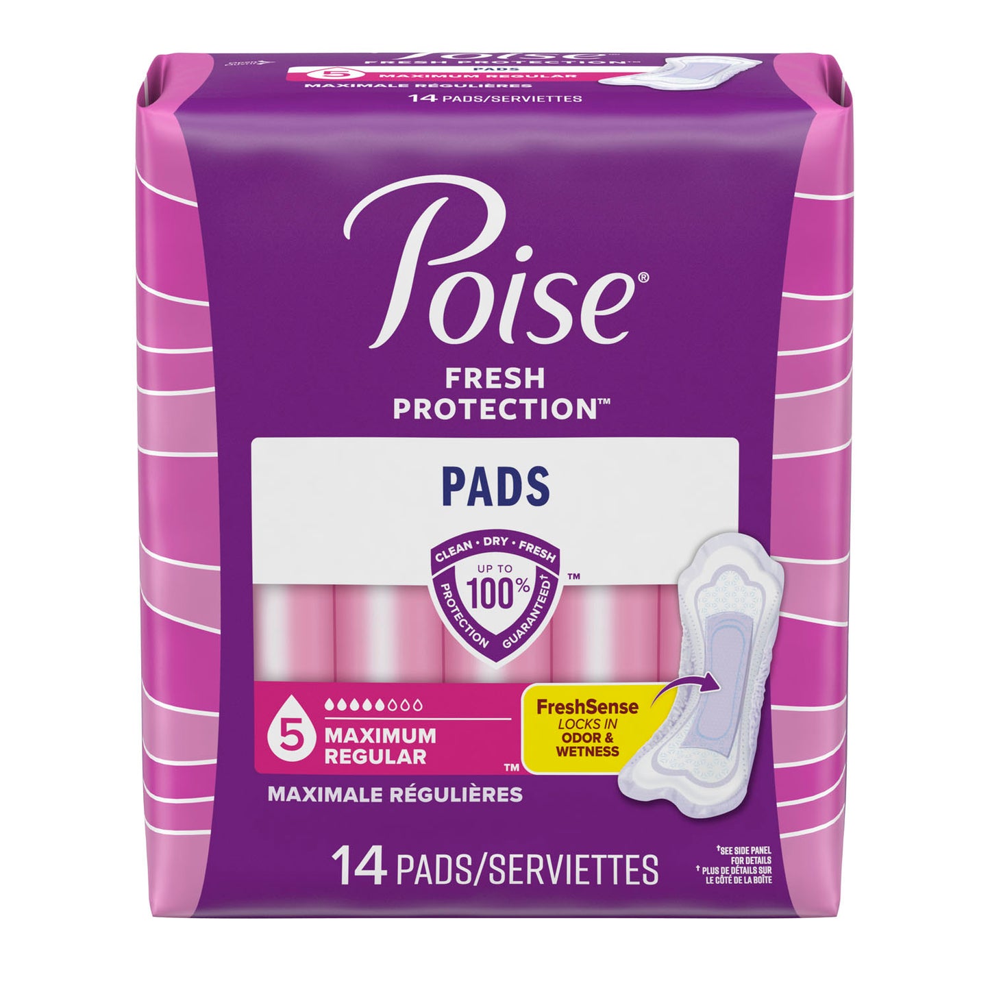 Poise Pads, Ultra Plus, Side Shields, 14/pk, 6 pk/cs (84 cs/plt)