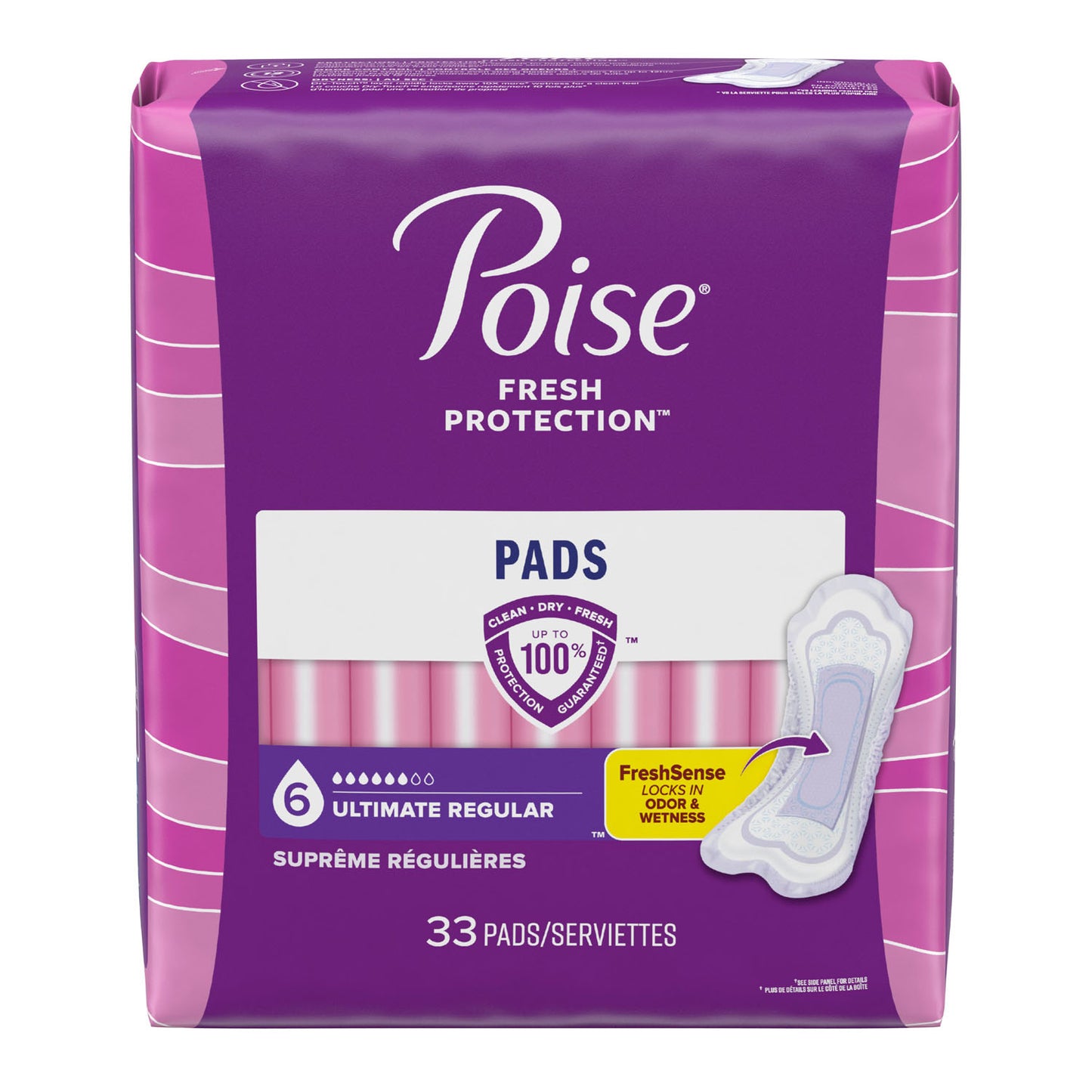 Poise Pads, Ultimate, 33/pk, 4 pk/cs