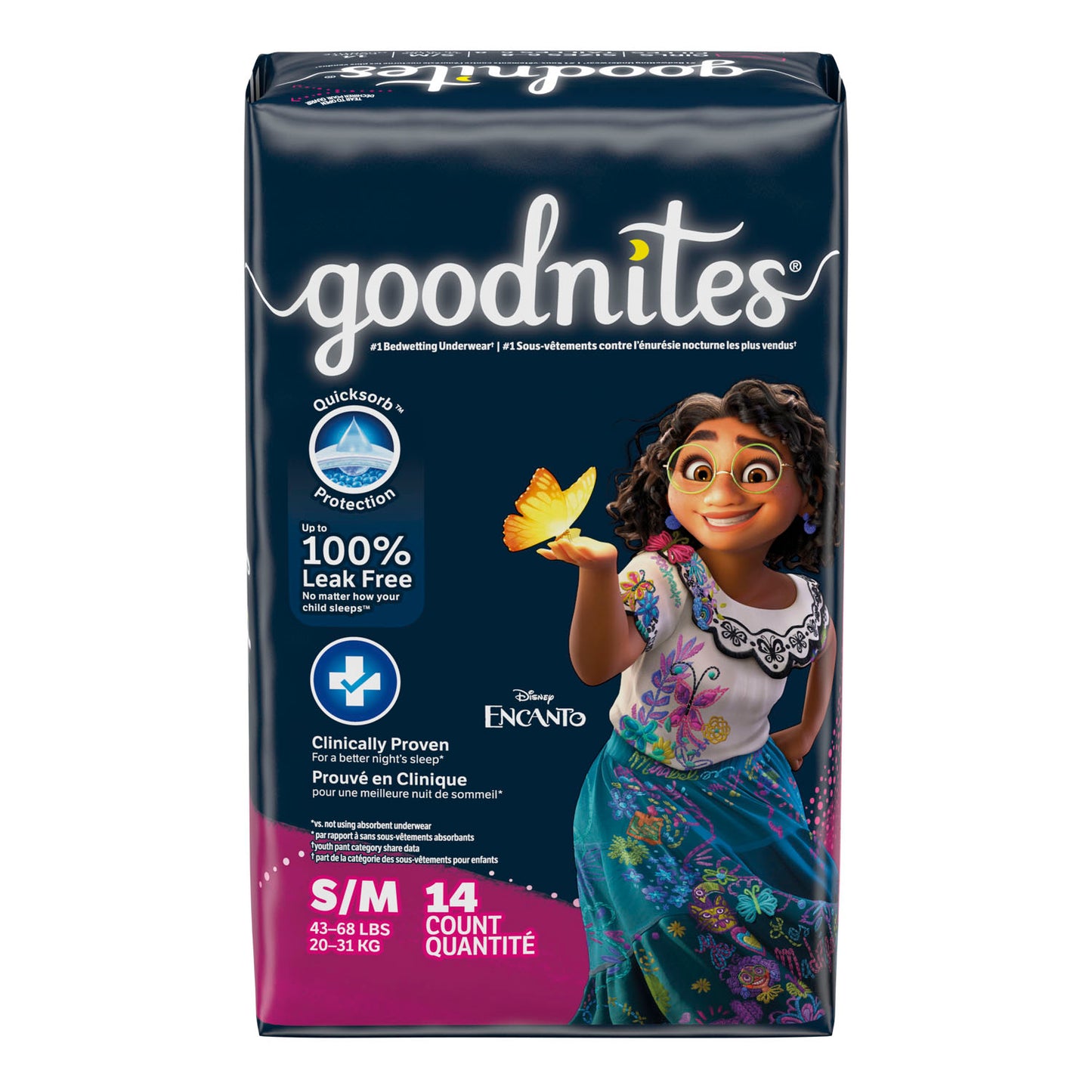 Youth Pants, Girl, Small/ Medium, Jumbo, 14/pk, 4 pk/cs