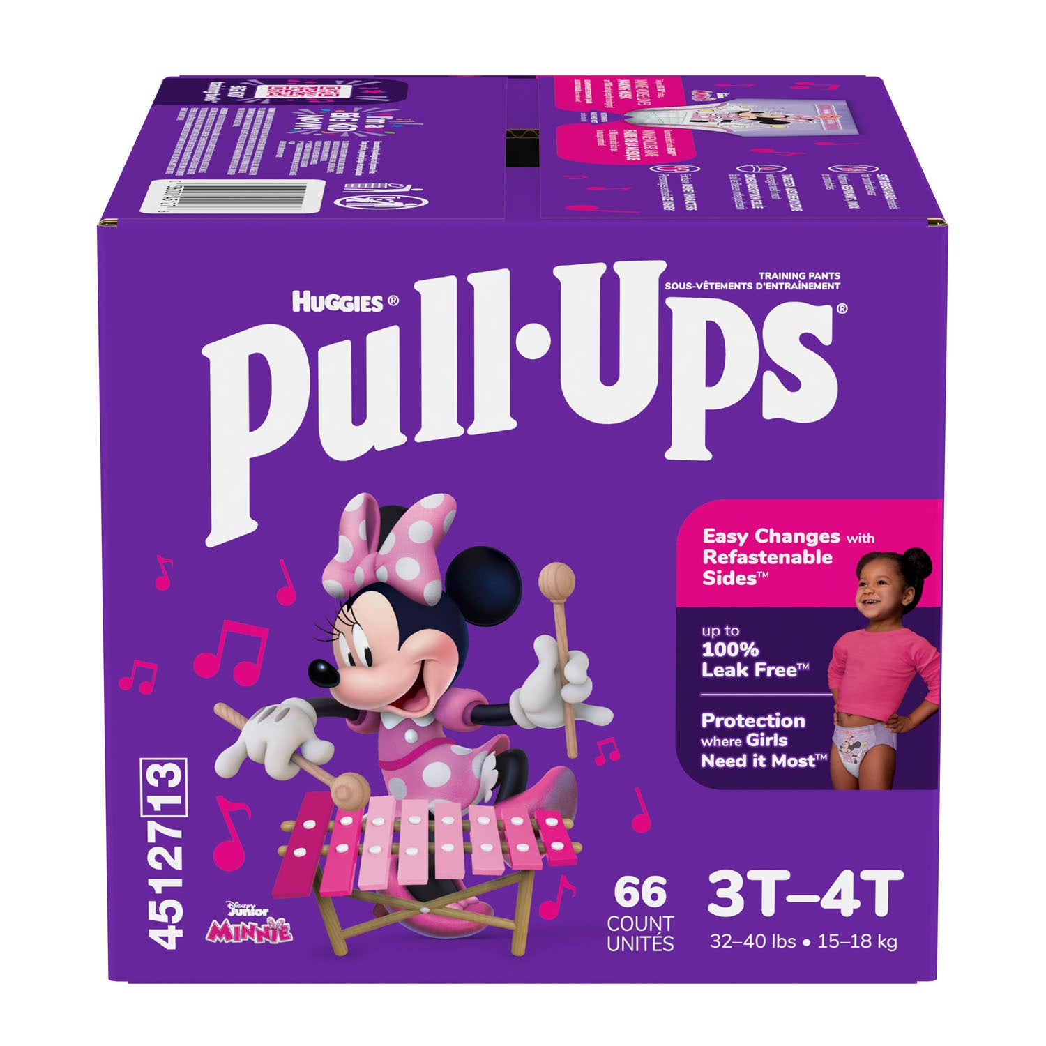 Training Pants, 3T-4T, Girls Giga Pack, 66/pk, 1 pk/cs