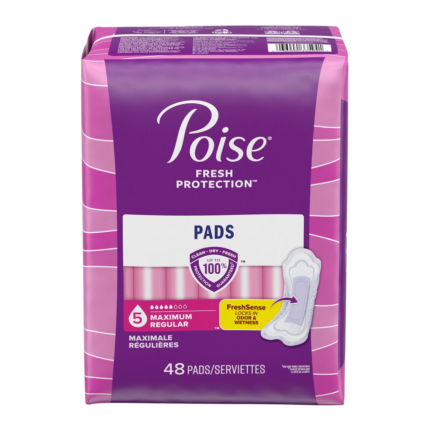 Poise Pads, Maximum, 48/pk, 2 pk/cs 