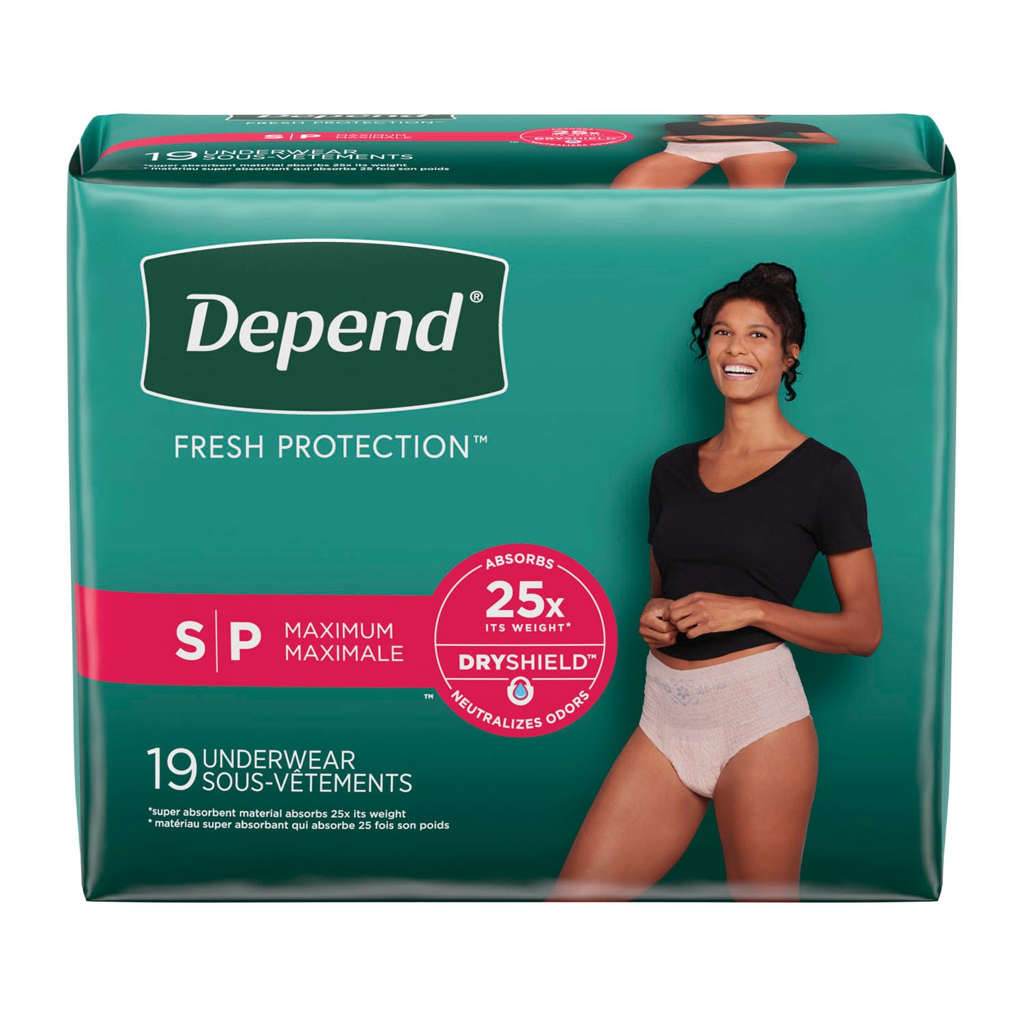 Underwear, Maximum Absorbency, Small, Women, Tan, 19/pk, 2 pk/cs