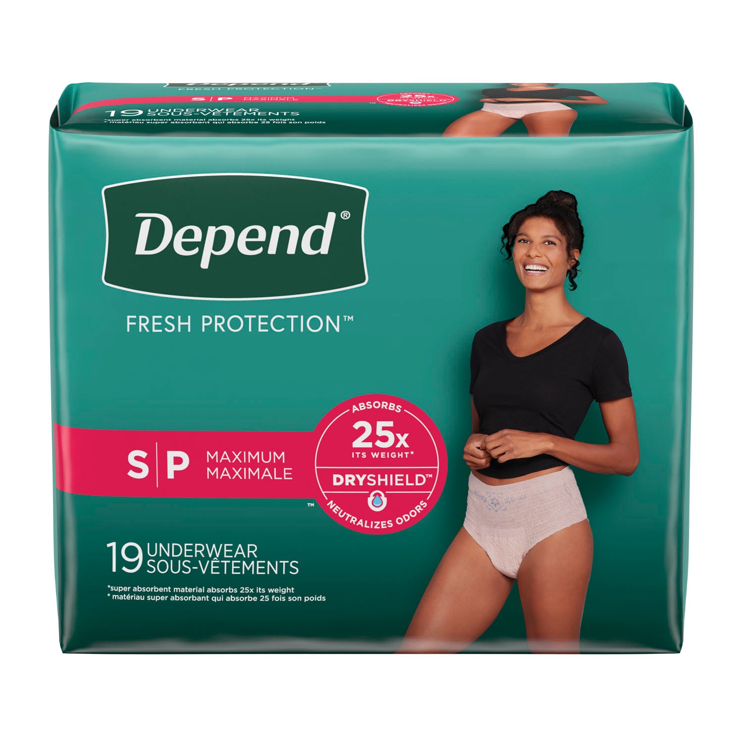 Underwear, Maximum Absorbency, Small, Women, Tan, 19/pk, 2 pk/cs