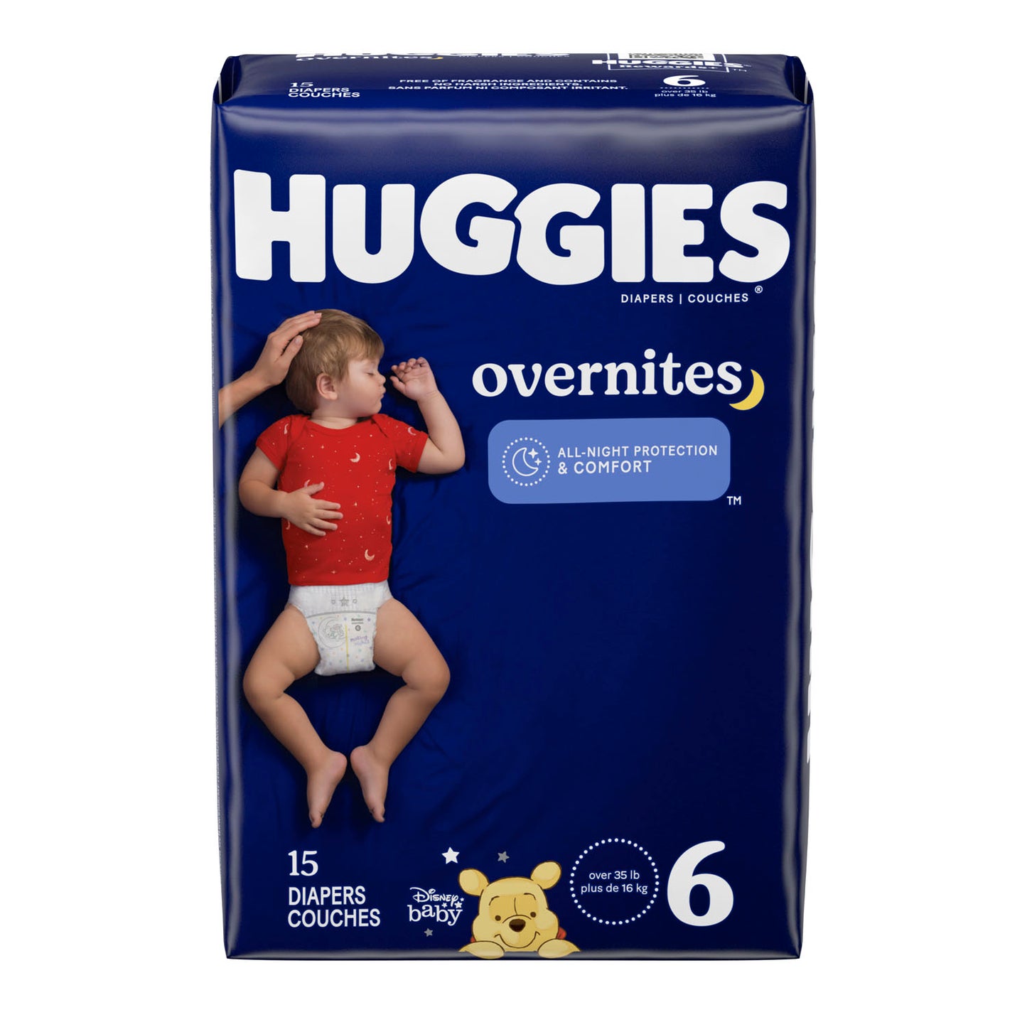 Overnites, Size 6, Jumbo Pack, 15/pk, 4 pk/cs