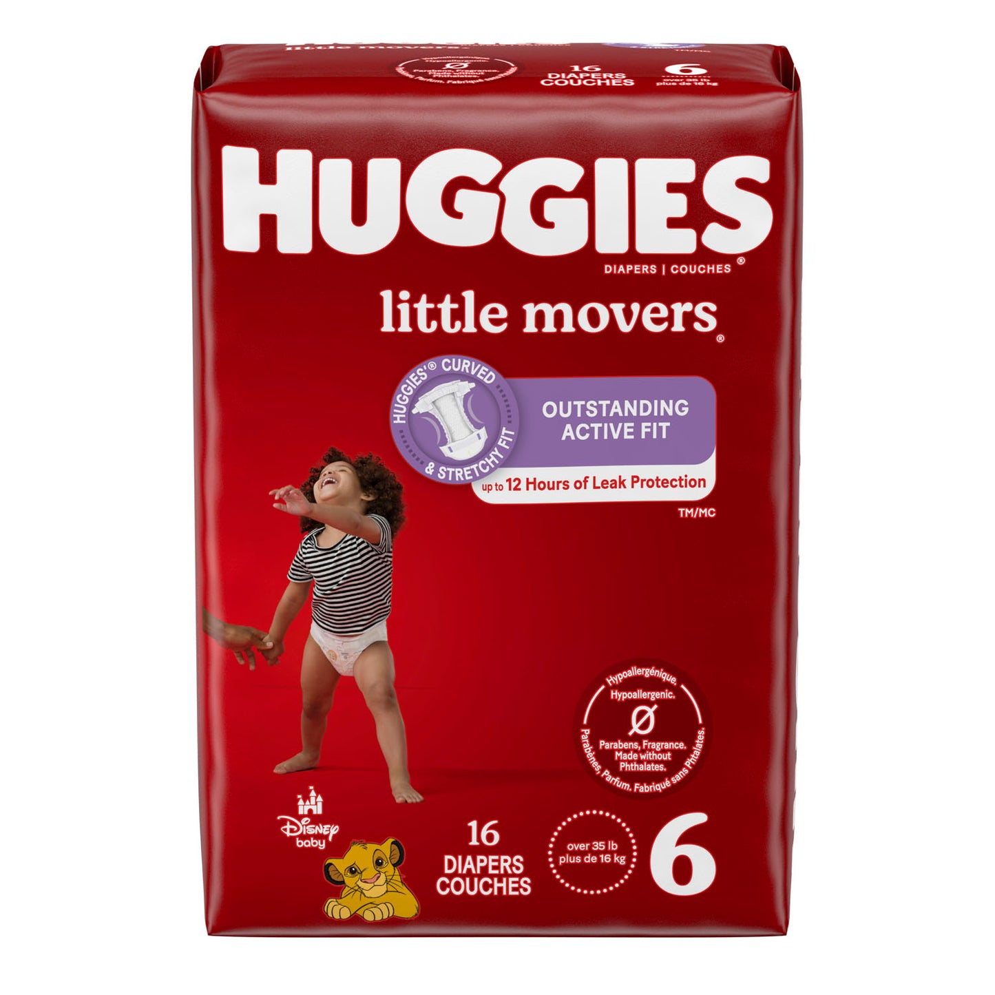 Little Movers, Size 6, Jumbo Pack, 16/pk, 4 pk/cs