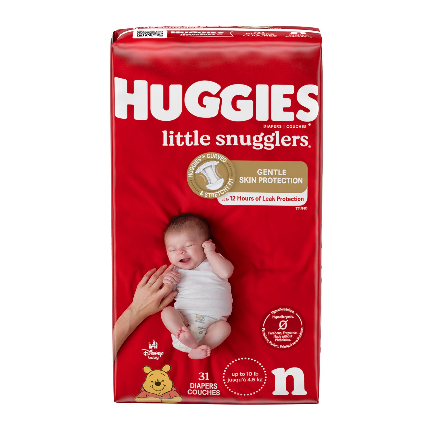 Little Snugglers, Newborn, Jumbo Pack, 31/pk, 4 pk/cs