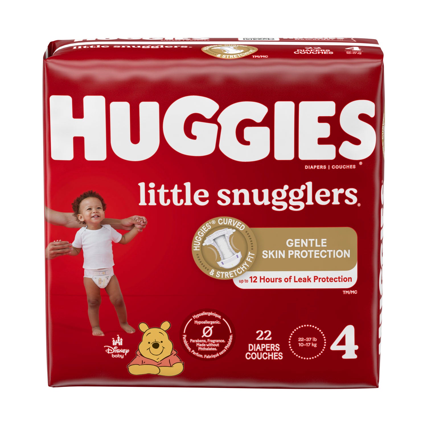 Little Snugglers, Size 4, Jumbo Pack, 22/pk, 4 pk/cs