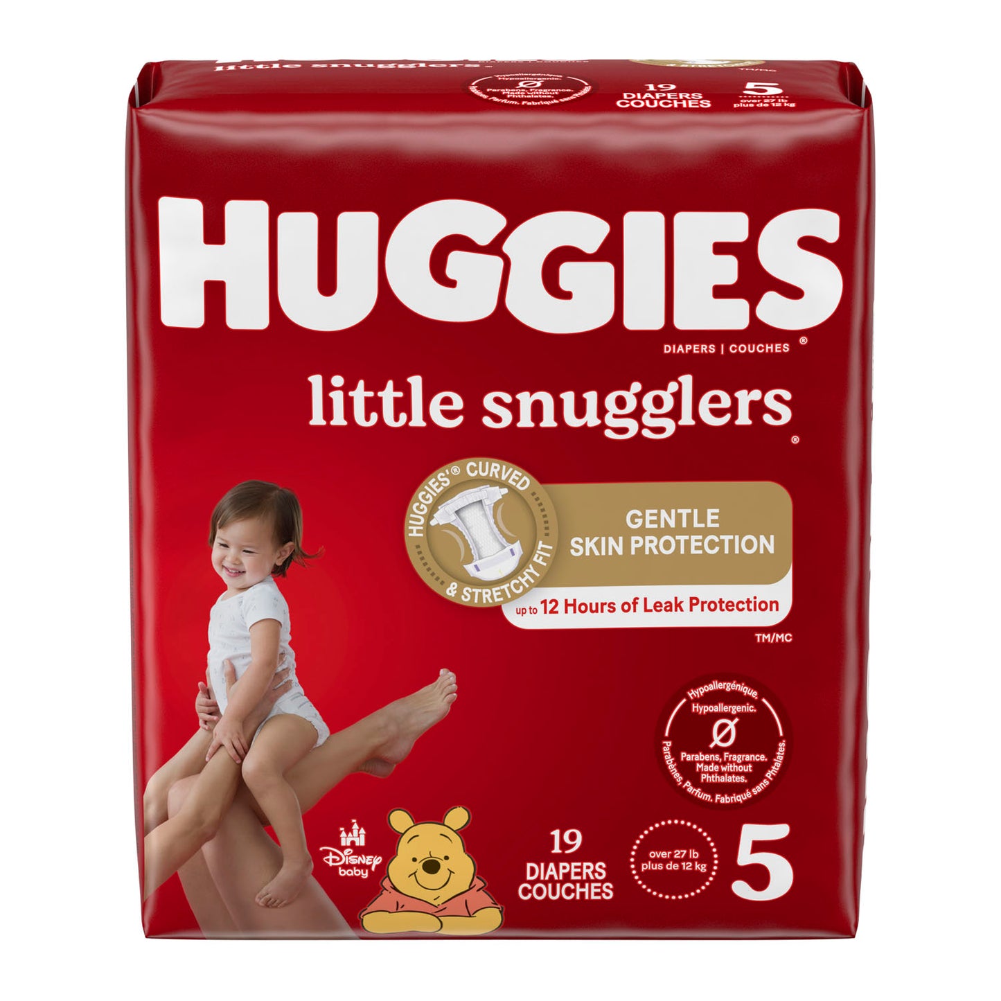 Little Snugglers, Size 5, Jumbo Pack, 19/pk, 4 pk/cs