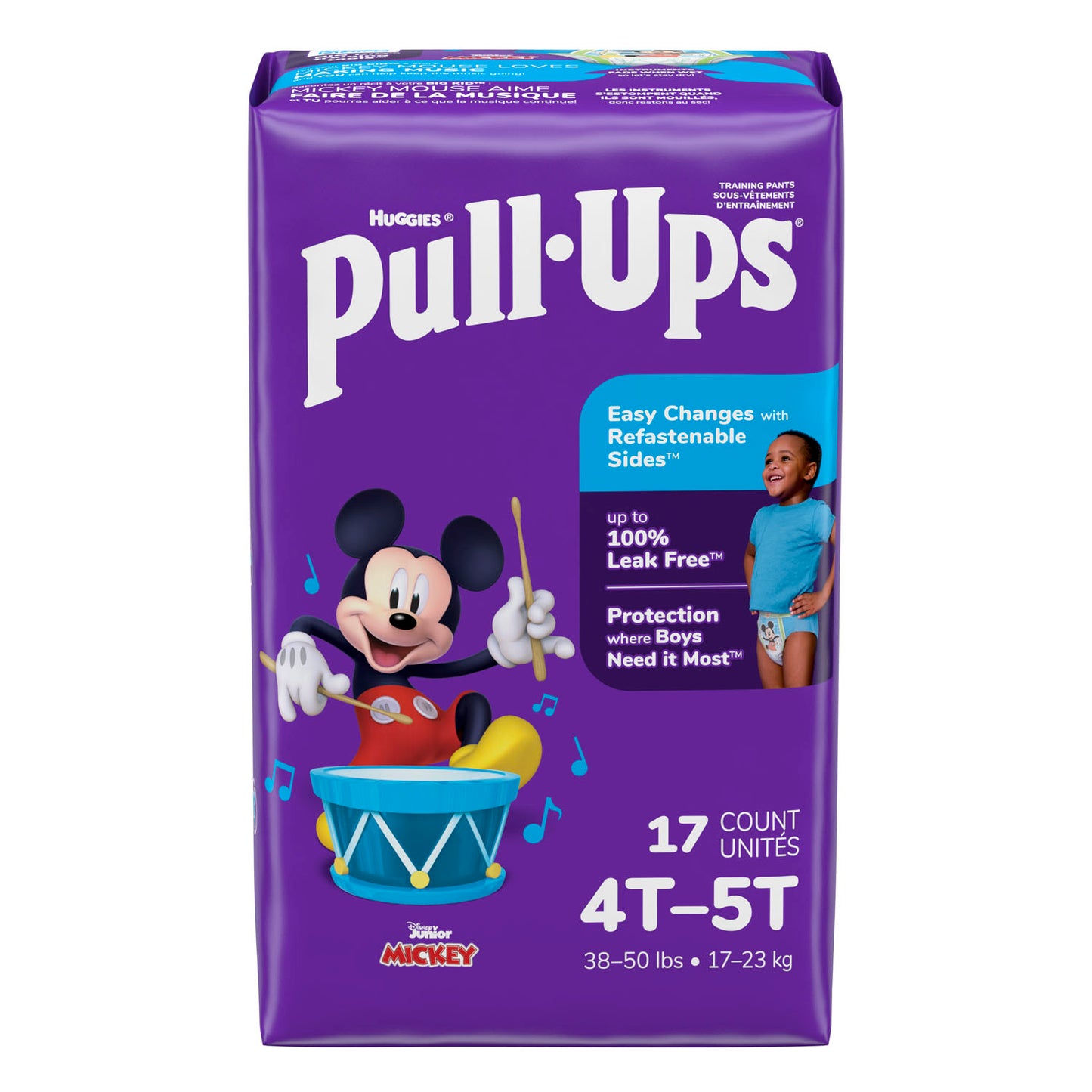 Training Pants, 4T-5T, Boys Jumbo Pack, 17/pk, 4 pk/cs