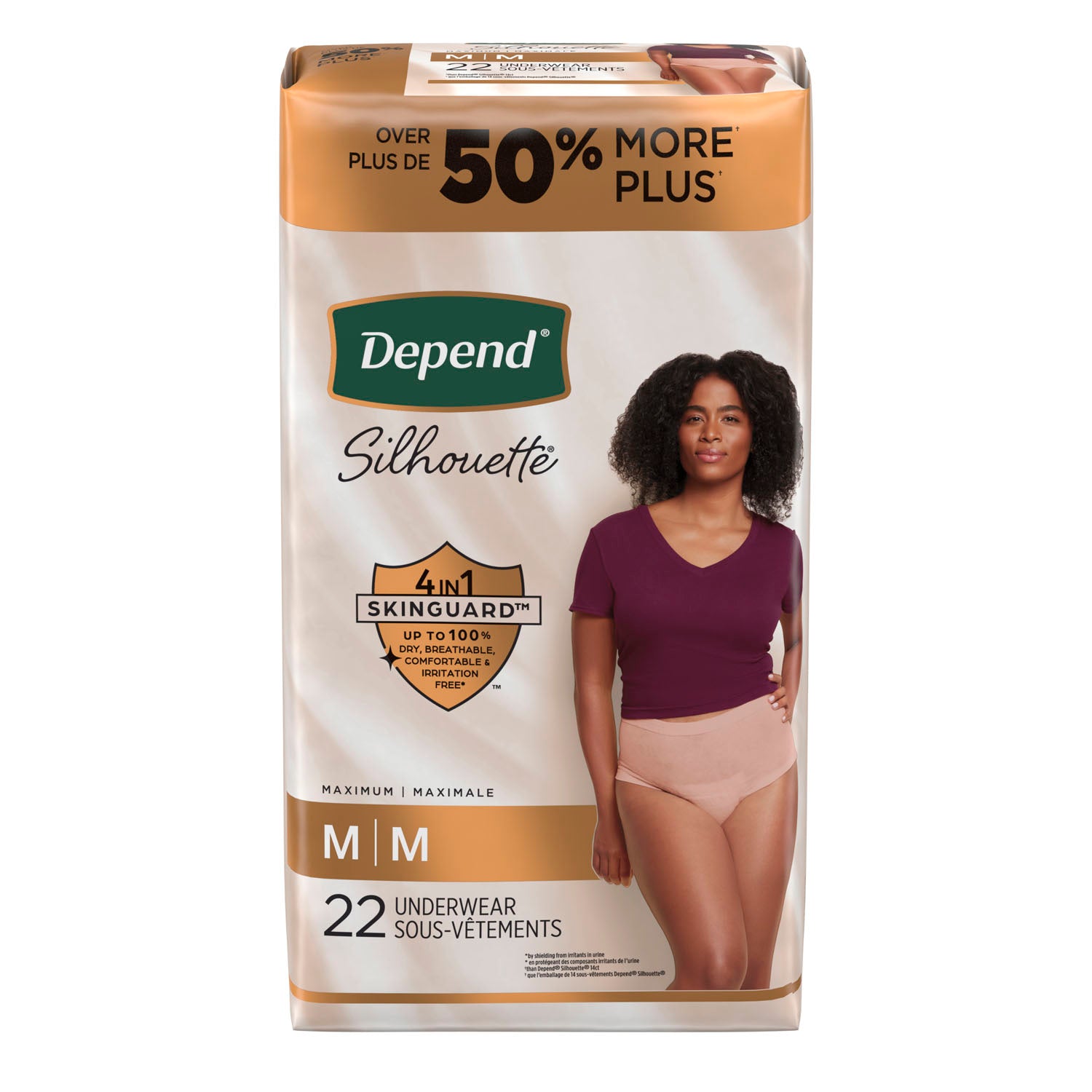Silhouette Underwear, Maximum Absorption, Women, Medium, 22/pk, 2 pk/cs (Products cannot be sold on Amazon.com or any other 3rd party site)