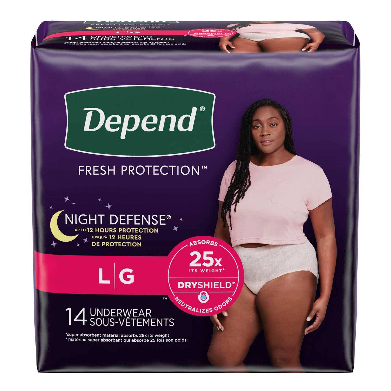 Undergarment, Large, Peach, 14/pk, 4 pk/cs (40 cs/plt)