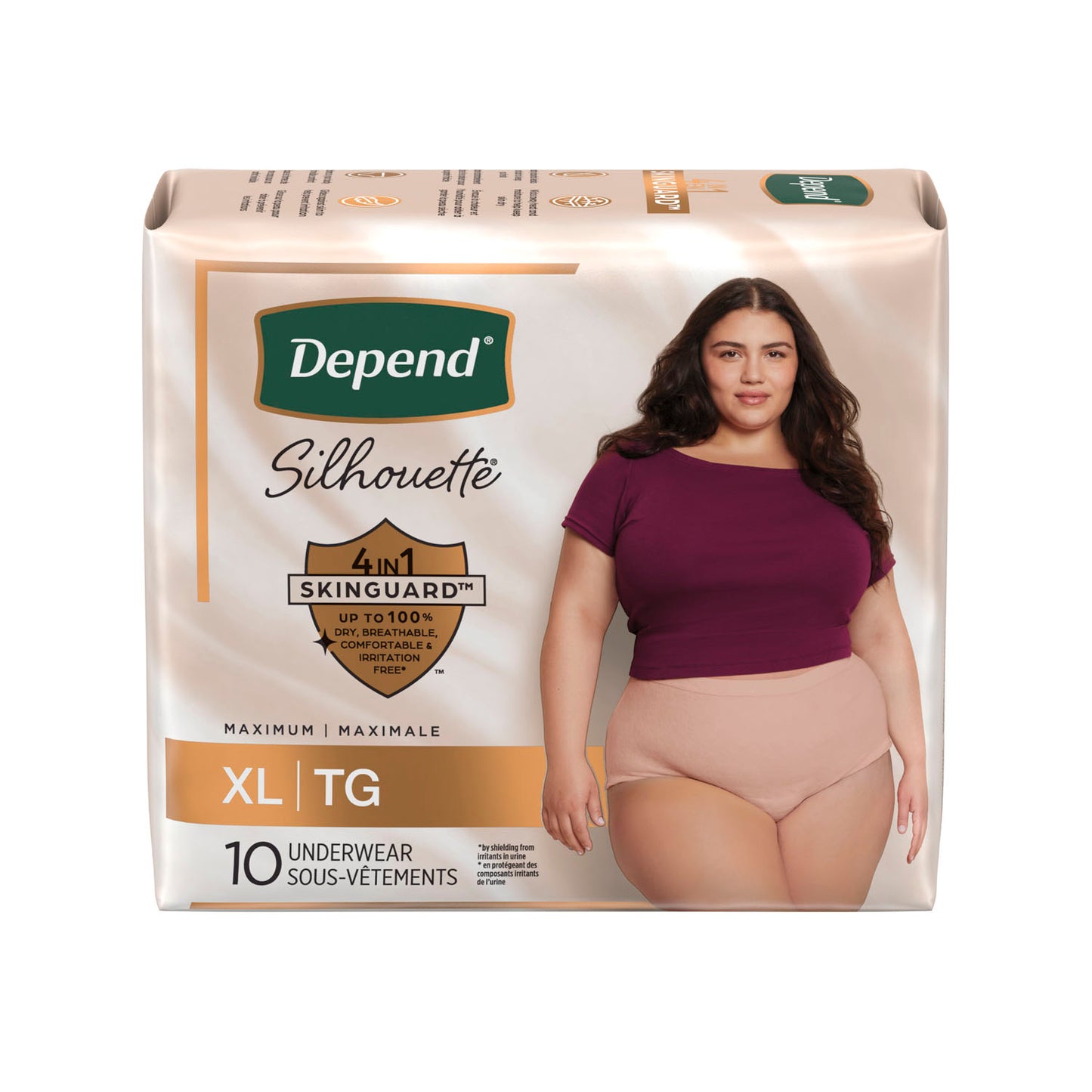 Silhouette Underwear, Female, Max Absorbency, Pink, X-Large, 10/pk, 2pk/cs