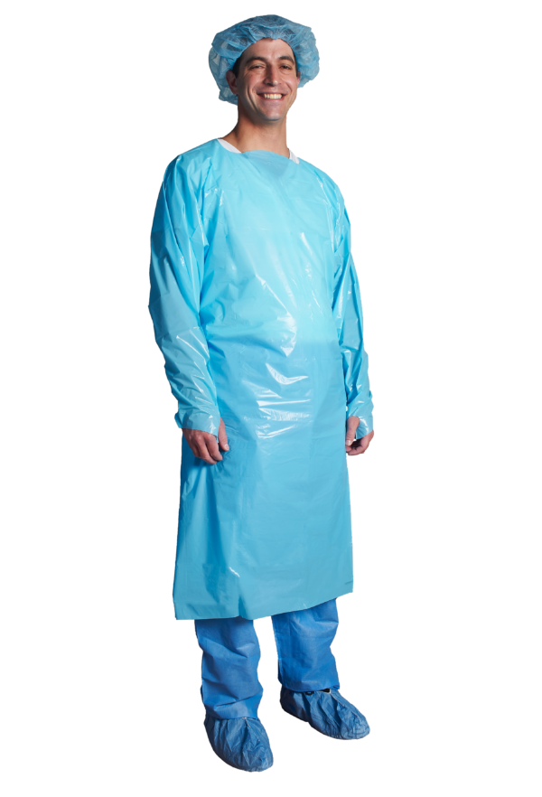Gown, Polyethylene, 2X-Large, Thumbhook, Blue, 15/bg, 5 bg/cs (DROP SHIP ONLY)