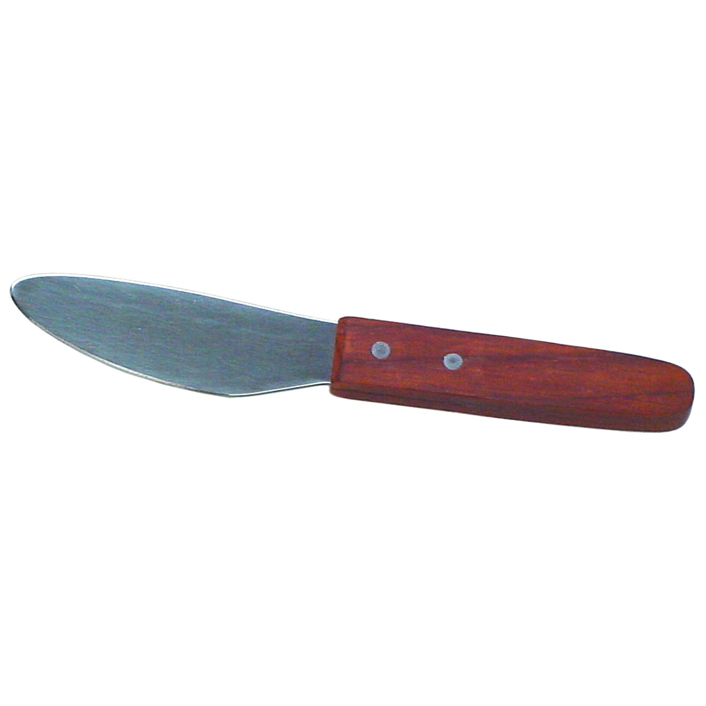 Knife, Curved Blade, Stainless Steel with Wood Handle