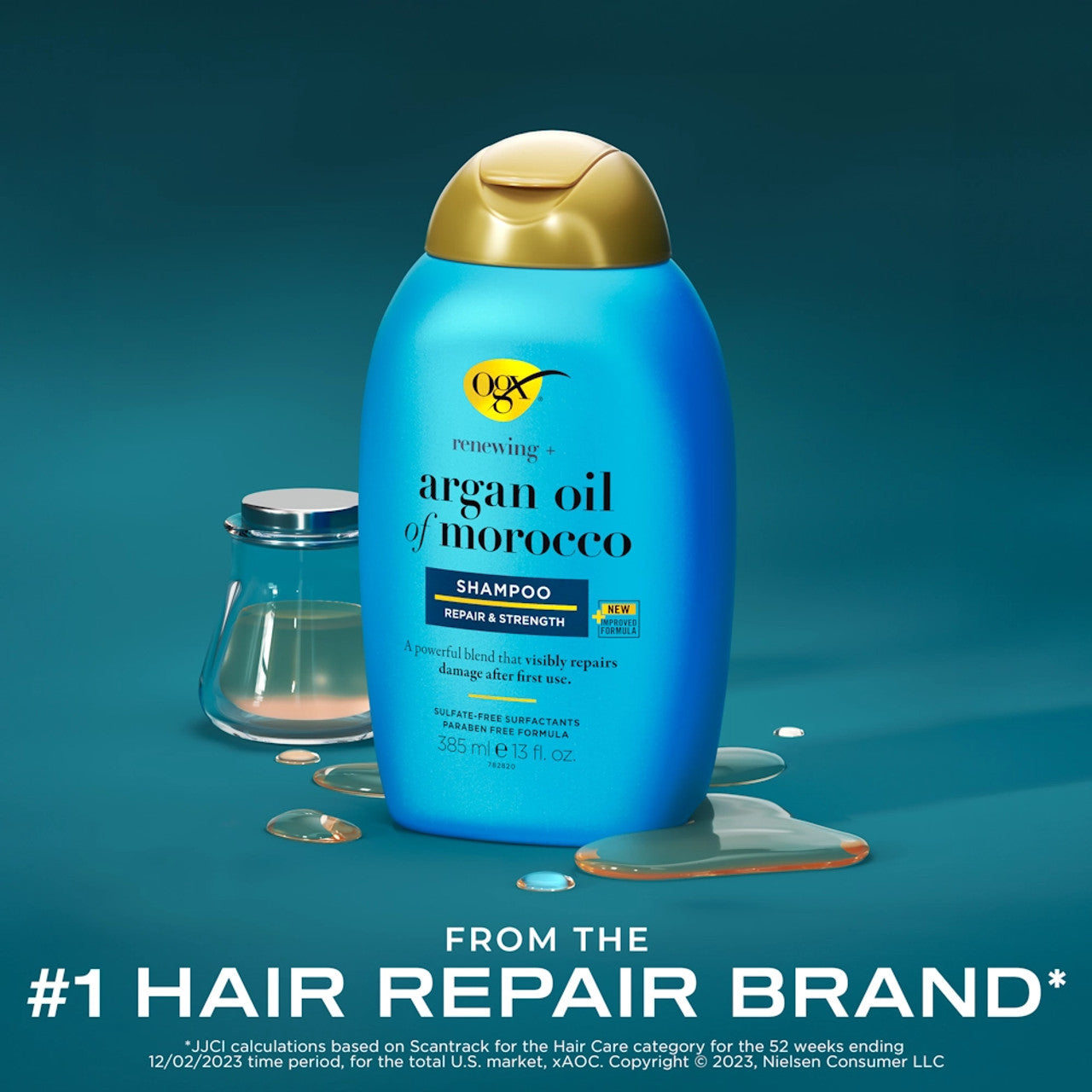 Shampoo, OGX, Argan Oil Morocco, 385ml, 13oz, 1/pk, 4/cs (Continental US+HI Only) (Pricing Subject to Change without Prior Notification)