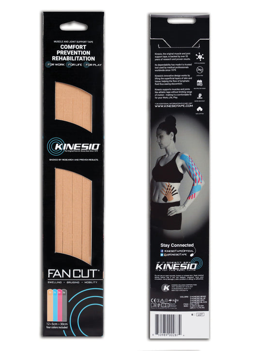 Fan Cuts Tape, 2" Wide with Five Separate Tape Tails 12" Long, Package Contains Twelve Strips, Assorted Colors 10 pk/ctn