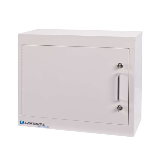 Single Door, Double Lock, Handle, 1 Adjustable Shelf, 18" x 8" x 15", Beige