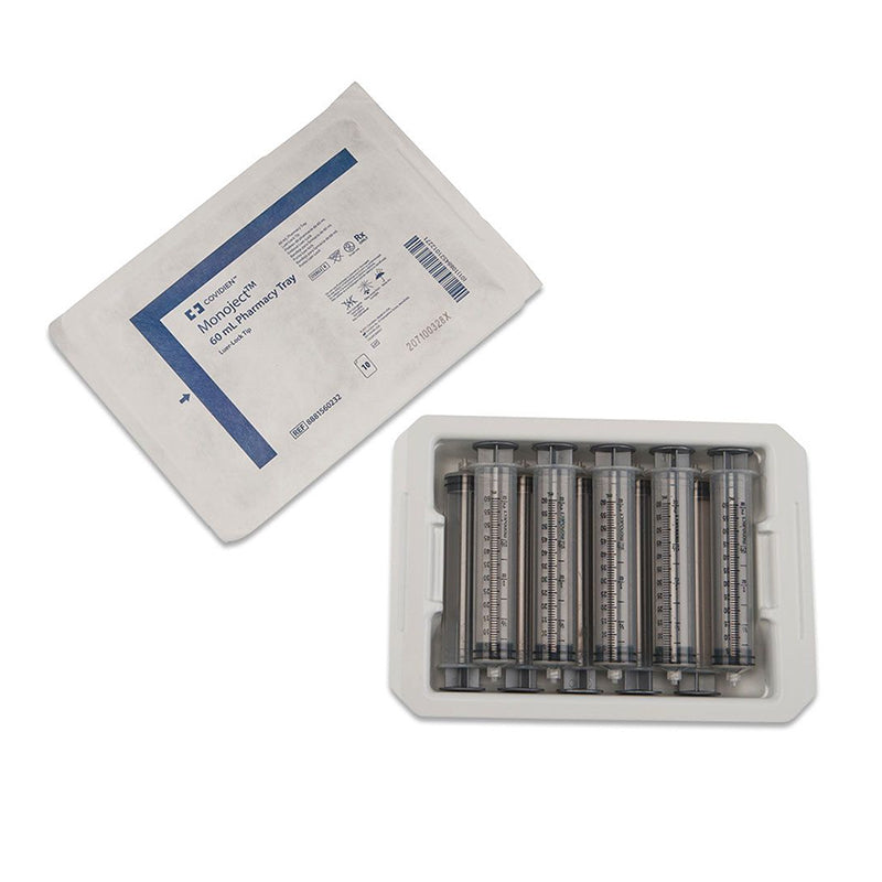 Syringe, 60mL Luer Lock Tip, 10/tray, 12 tray/cs (Continental US Only)