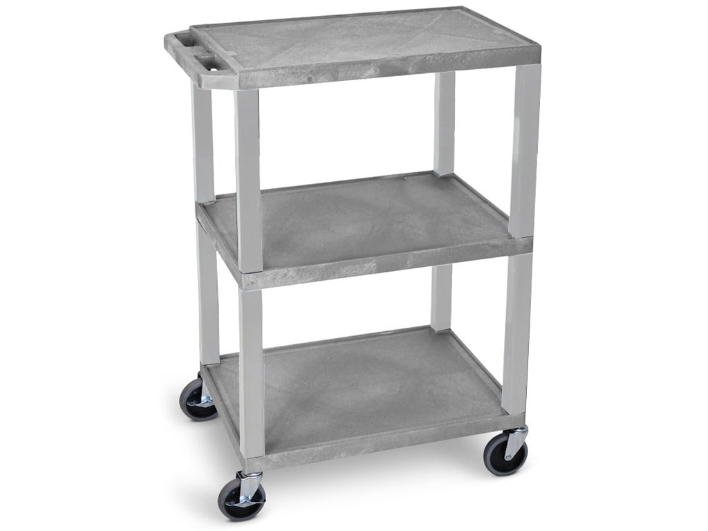 Utility Cart, Shelf Clearance 12", 200 lbs Capacity (evenly distributed), 18"D x 24"W, Gray (DROP SHIP ONLY)