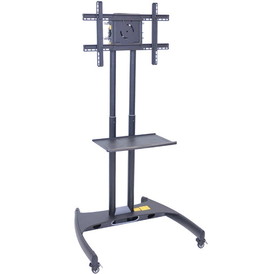 TV Stand with Mount, Adjustable-Height, 32.75"W x 28.75"D x 46.5"-62.5"H, Fits TV sizes 32"-70", (4) 2" Nylon Casters with Locking Brakes, Steel Frame, Maximum Weight Capacity 100 lbs., Assembly Required (DROP SHIP ONLY)