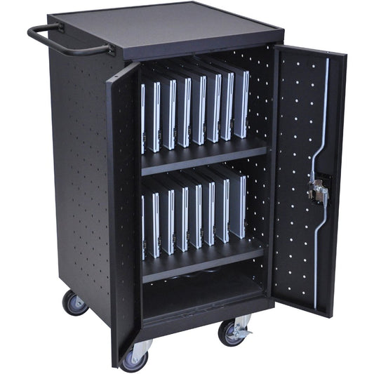 18-Laptop/Chromebook Compact Charging Cart, 14 W x 21.15 D x 39.625 H, 10ft Cord (DROP SHIP ONLY)