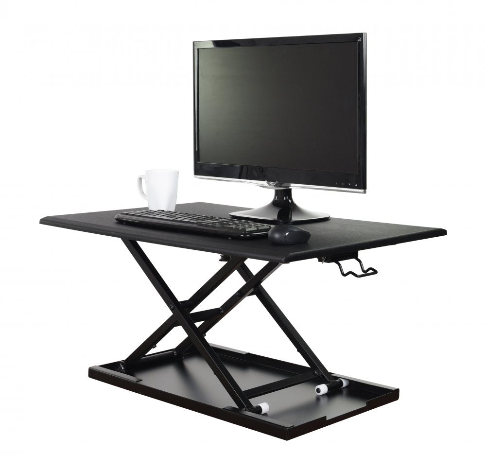 Pneumatic Adjustable Desktop Desk, 32", Overall: 29" W x 17.75" D x 1.75" to 15.75" H, Weight Capacity 20lbs (DROP SHIP ONLY)