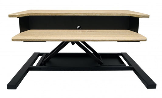 Standing Desk Converter, 32", Overall: 32"W x 23.5"D x 5.25" to 15.5"H, Weight Capacity 35lbs (DROP SHIP ONLY)