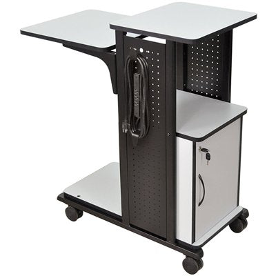Mobile Presentation Station, 18"W x 34.25"D x 40"H, Cabinet & Electric Included (DROP SHIP ONLY)