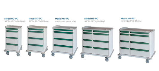 Cart, Medication, M2PC, Core Lock, Blue Gray (DROP SHIP ONLY)