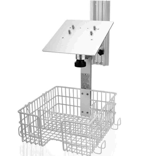 Trolley (Roll Stand), Center Pole, w/Basket and Locking Casters (28lbs 29x22x9), Fetal Monitor Category, F6, F6 Express, and F9 Express Compatibility (DROP SHIP ONLY)