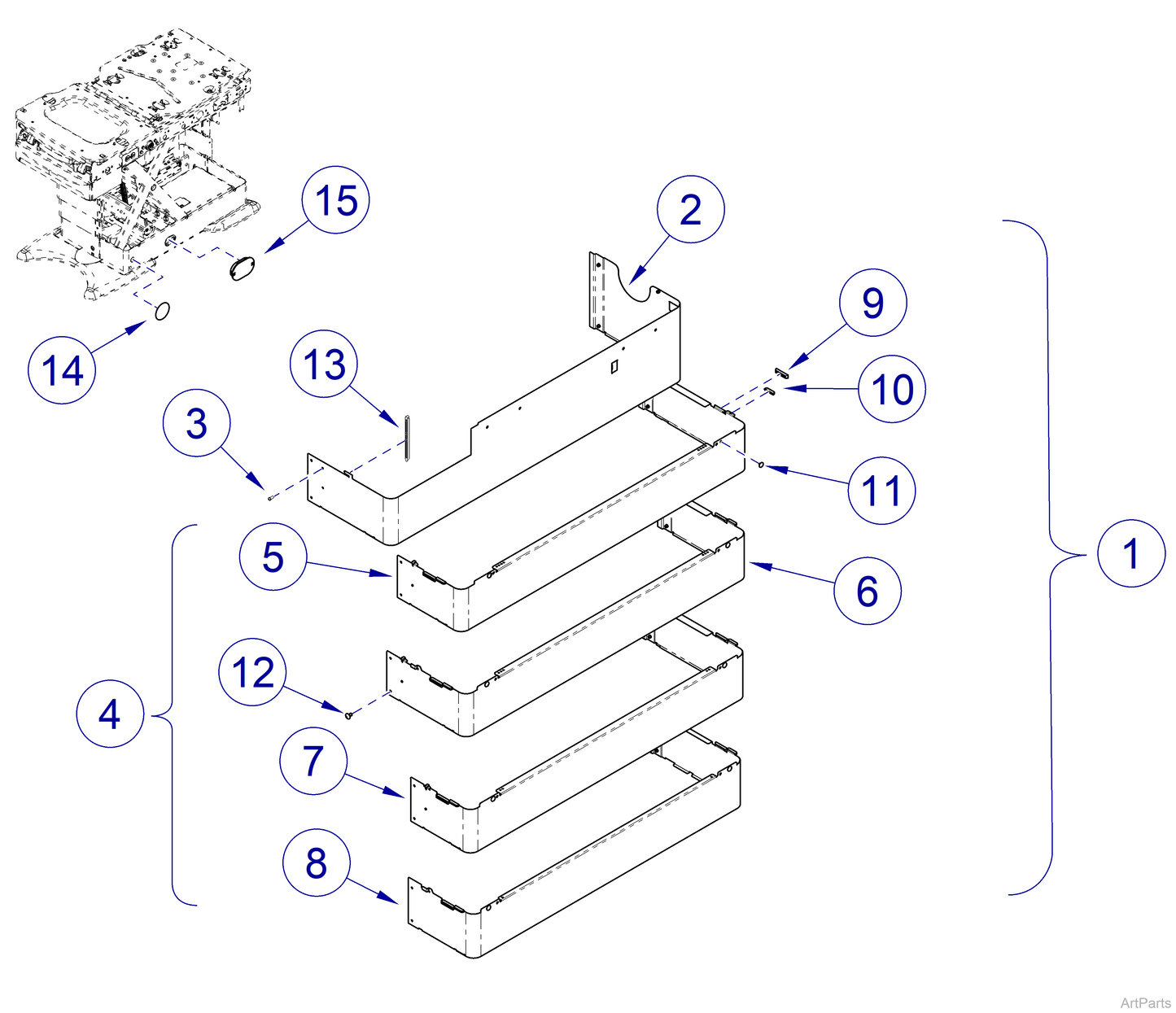 Fourth Shroud Kit for 998 Exam Table (US Only) (DROP SHIP ONLY) (Delivery Info Sheet Required)