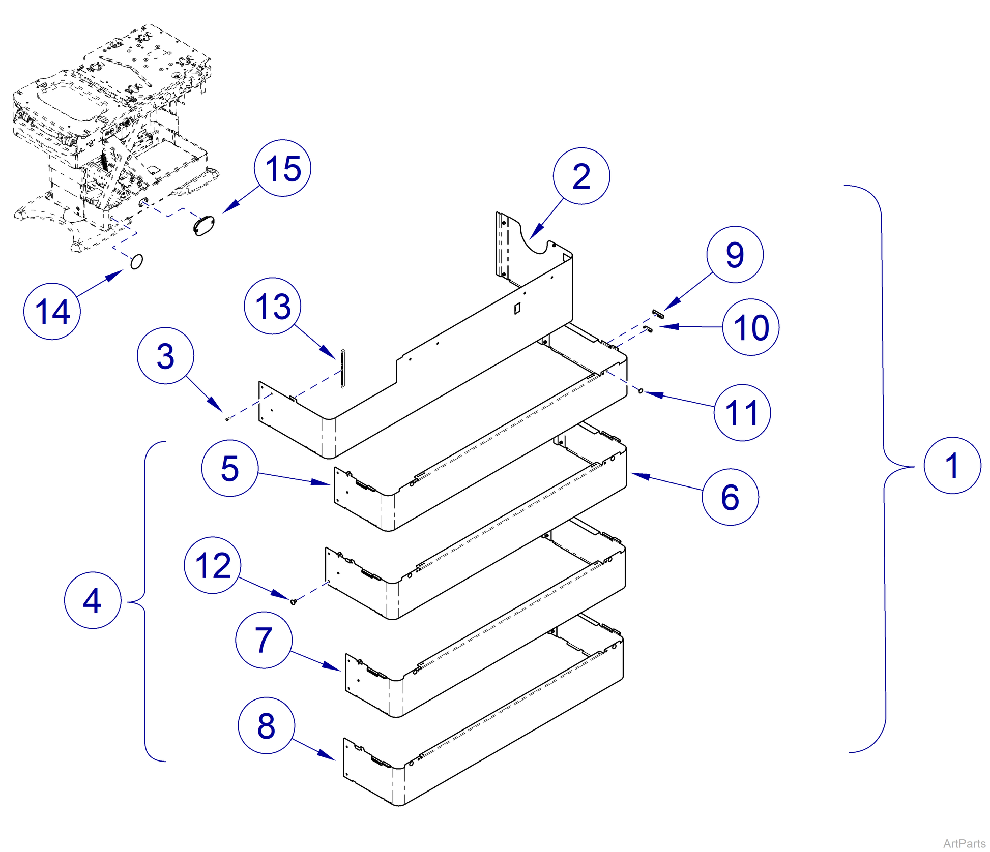 Fourth Shroud Kit for 998 Exam Table (US Only) (DROP SHIP ONLY) (Delivery Info Sheet Required)