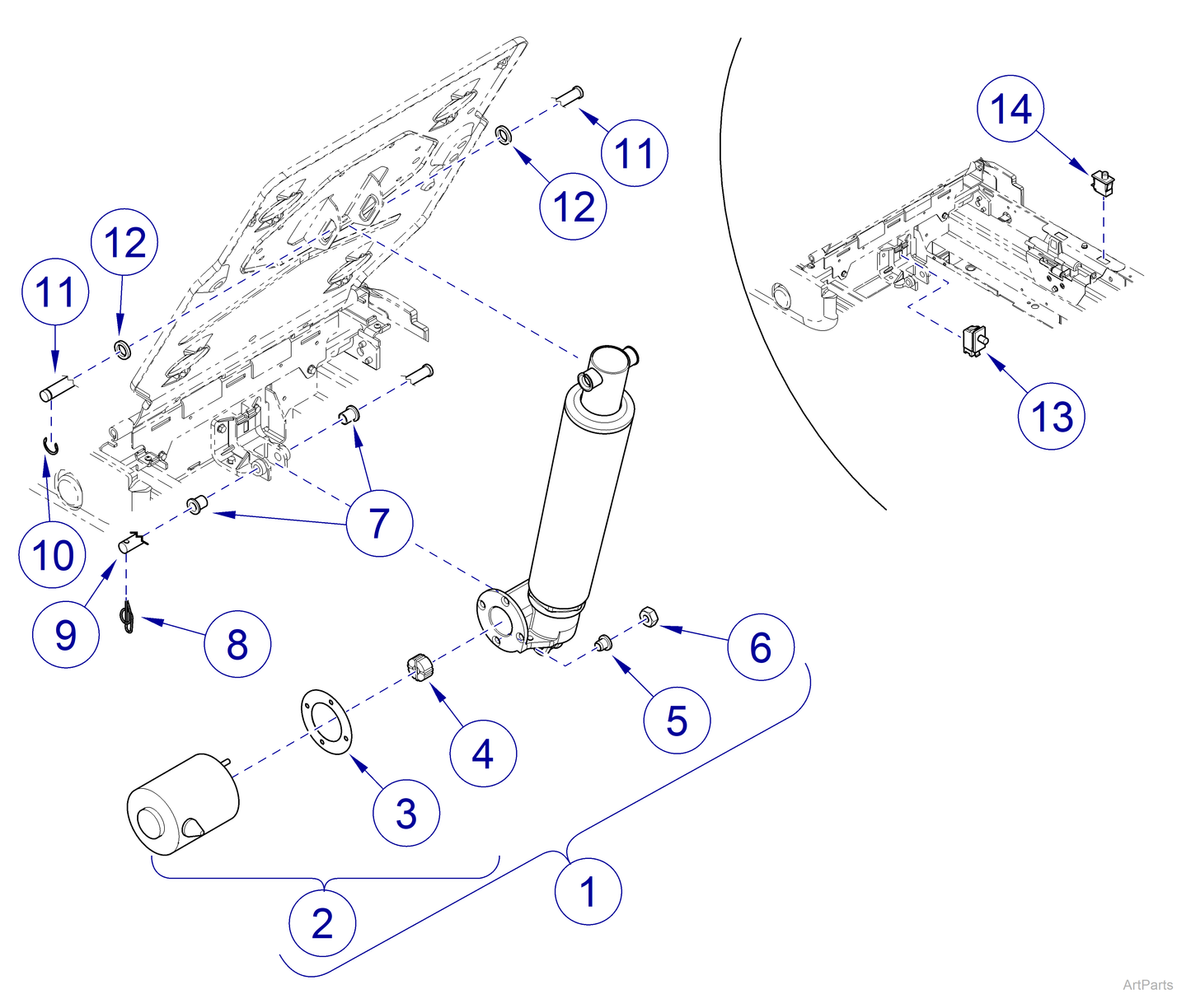 Clevis Pin, 0.375 x 2.750 (REPR M4252) ZN (US Only) (DROP SHIP ONLY) (Delivery Info Sheet Required)