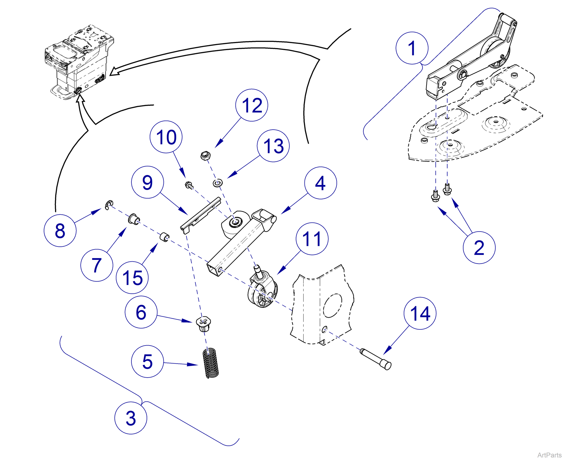 Wheel Caster Kit, 2" (US Only) (DROP SHIP ONLY) (Delivery Info Sheet Required)