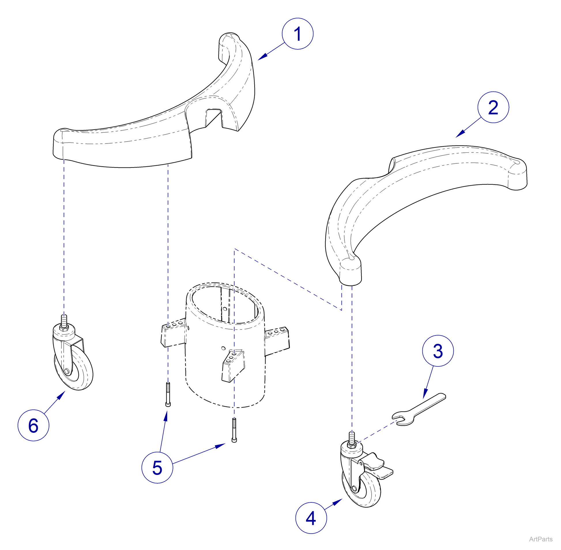 Single Caster, Free (US Only) (DROP SHIP ONLY) (Delivery Info Sheet Required)