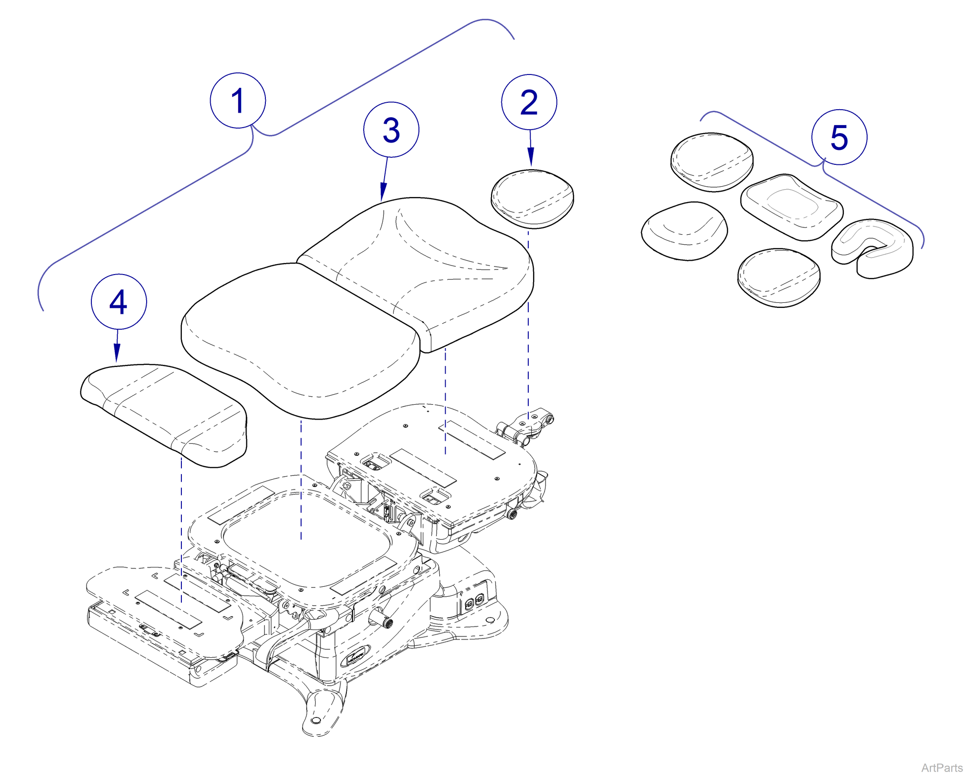630 Premium Power, 32in Upholstery Top, Latte (US Only) (DROP SHIP ONLY) (Delivery Info Sheet Required)