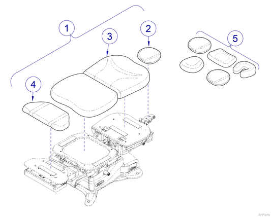 630 Premium Power, 32in Upholstery Top, Latte (US Only) (DROP SHIP ONLY) (Delivery Info Sheet Required)