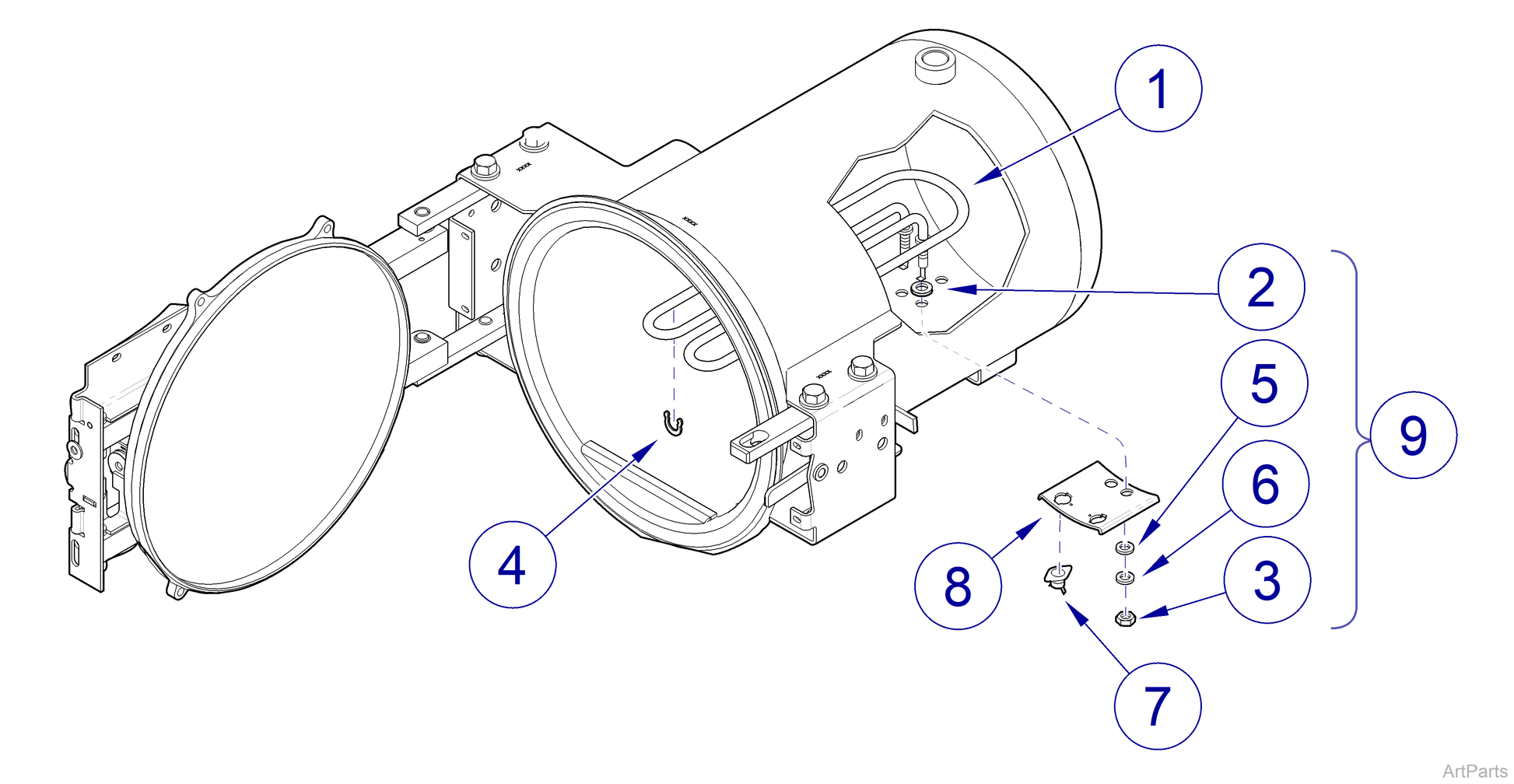 Heater Element Kit, 240v (US Only) (DROP SHIP ONLY) (Delivery Info Sheet Required)