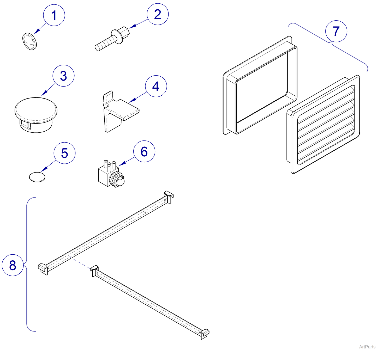 Hole Plugs, Pebble, 4/bg (US Only) (DROP SHIP ONLY) (Delivery Info Sheet Required)