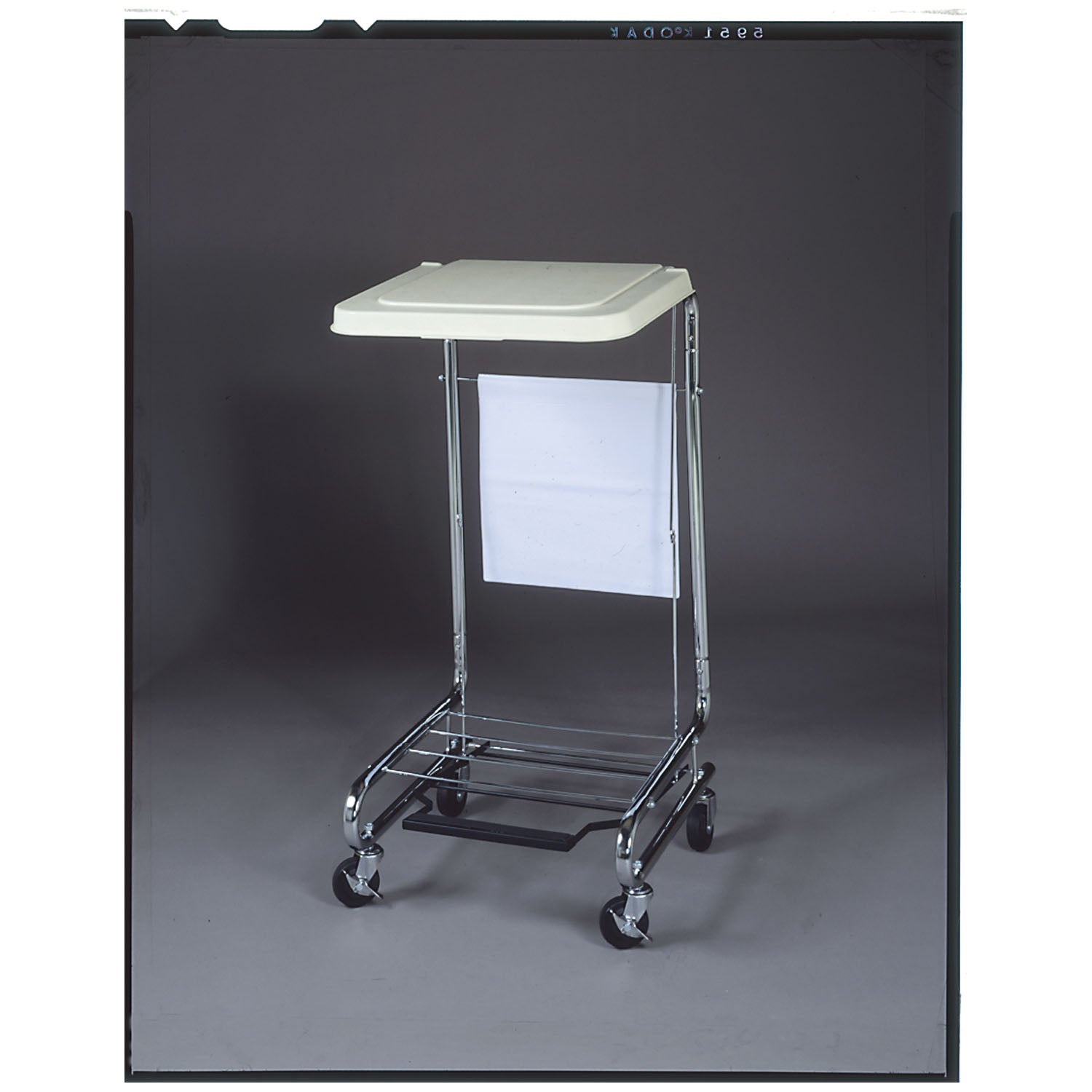 Silver Hamper Stand, 19" x 21" x 36", Step-On Foot Pedal, Soiled Linen (28 ea/plt)