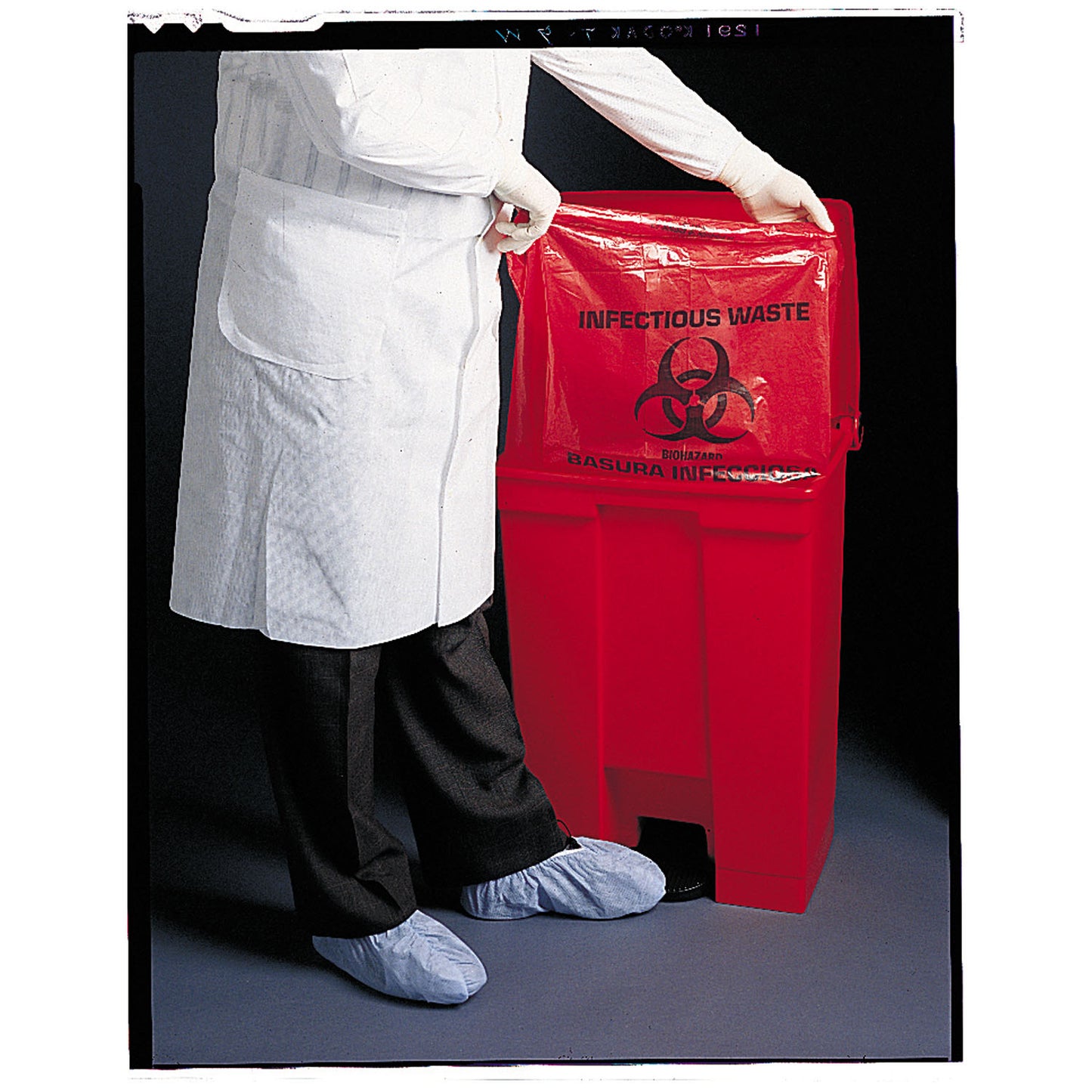 Infectious Waste Bag, 24" x 24", 1.2 mil, 8-10 gal, 150/rl/cs