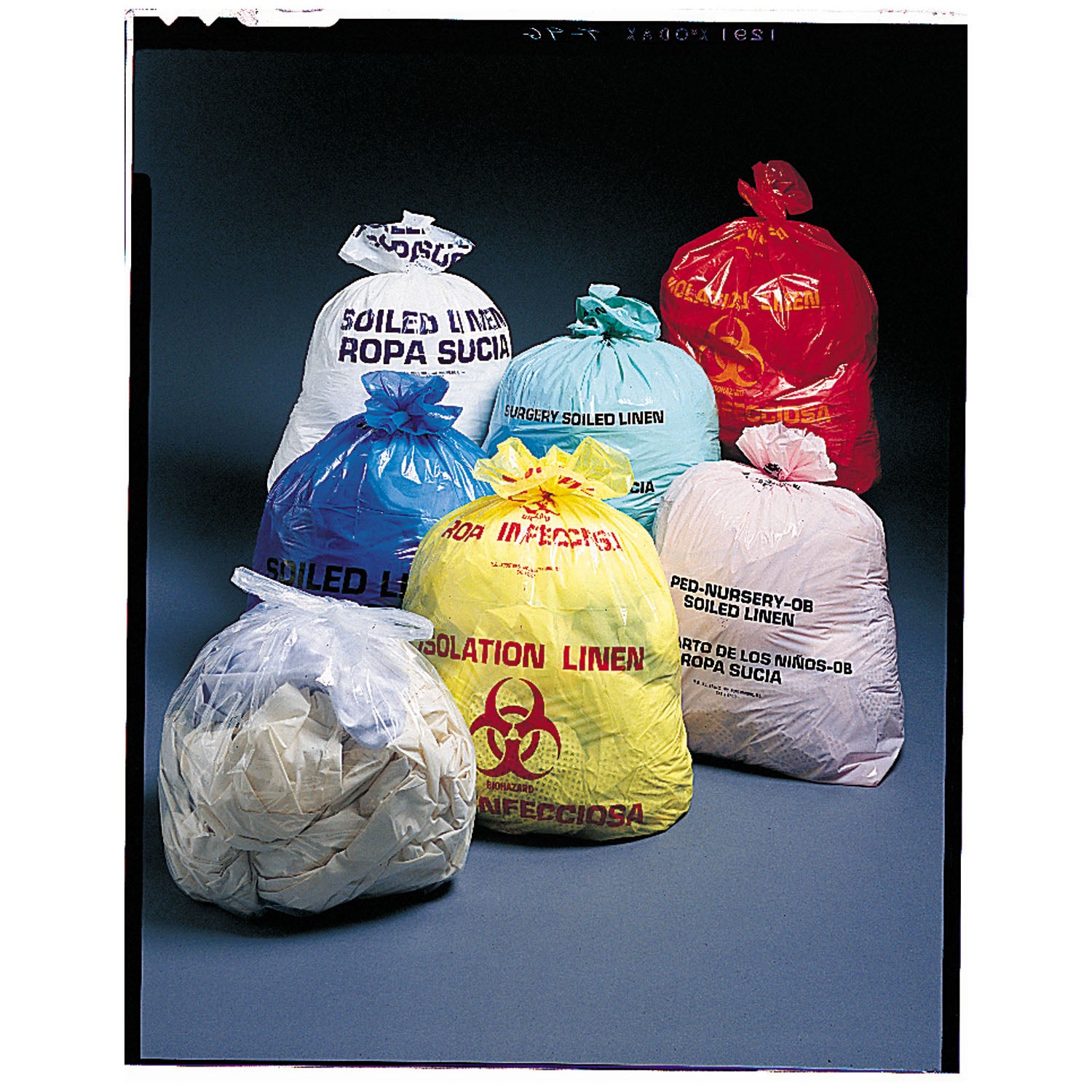 Infectious Linen Linen Bag, 23" x 8" x 41", 1.2 mil, Yellow, 250/cs