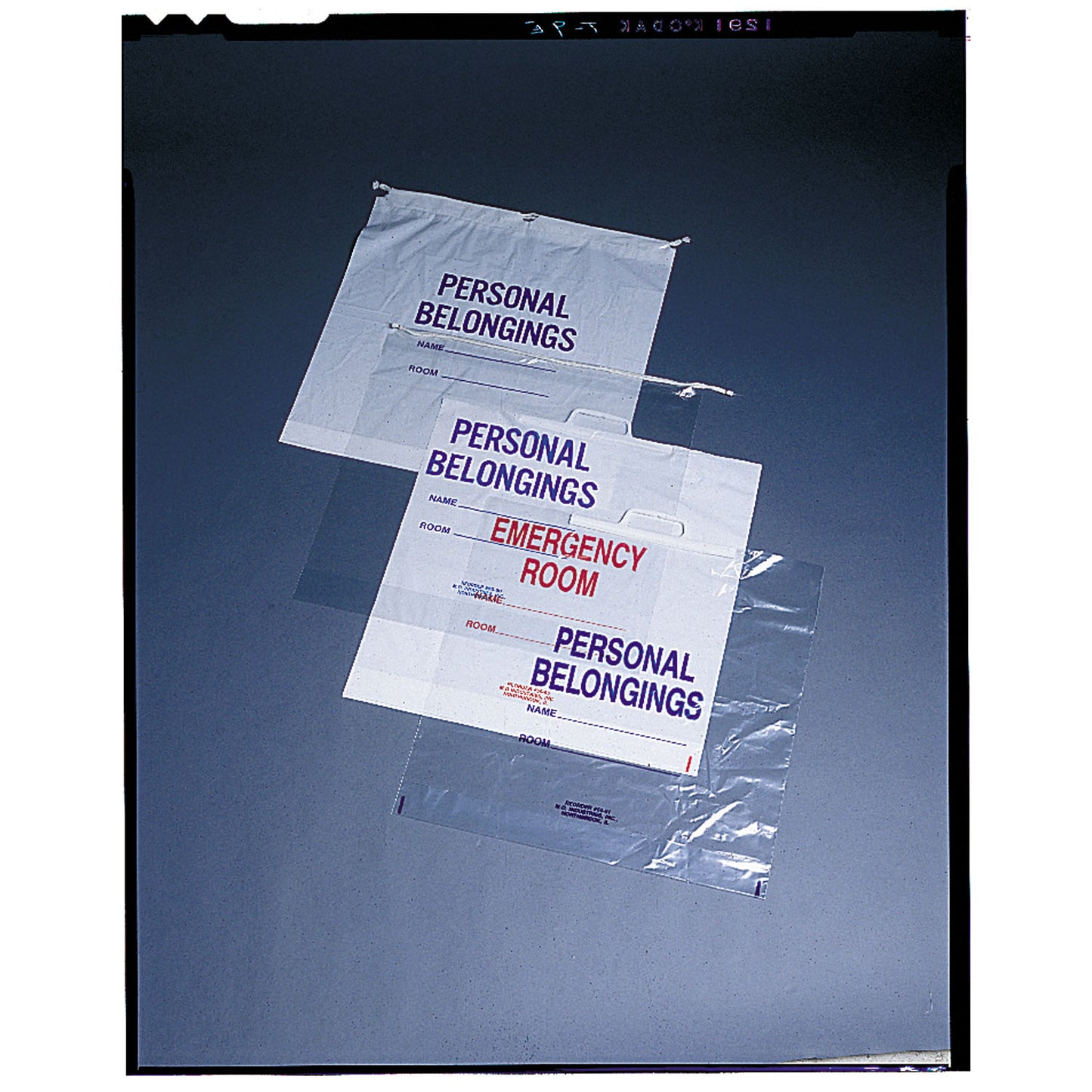 Personal Belongings Bag, 20" x 20" x 4", Clear, Standard Duty, Rigid Handle, 250/cs