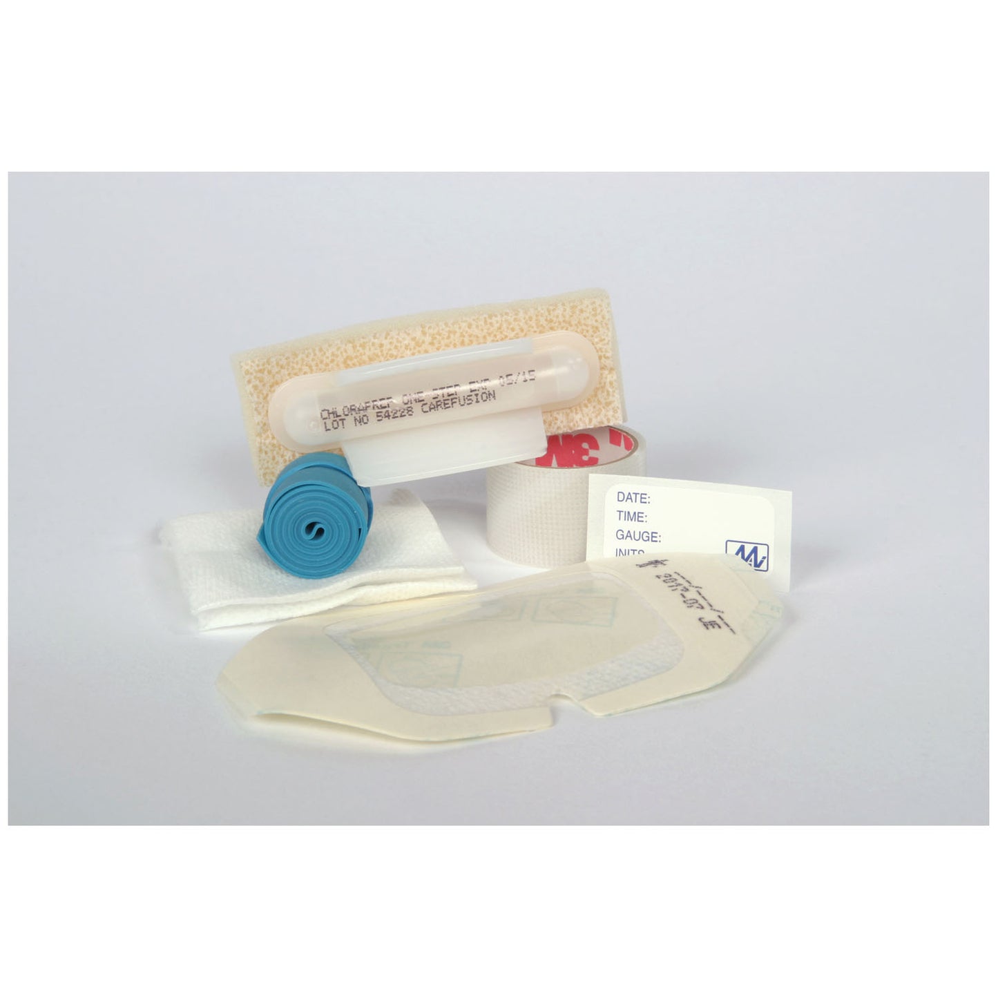 IV Kit Includes: IV Change Label, 18" Transpore Tape, Tourniquet, Tegaderm Notched Dressing, 4-Ply Non-Woven Gauze Sponge & 1.5mL FREPP Applicator, 100/cs