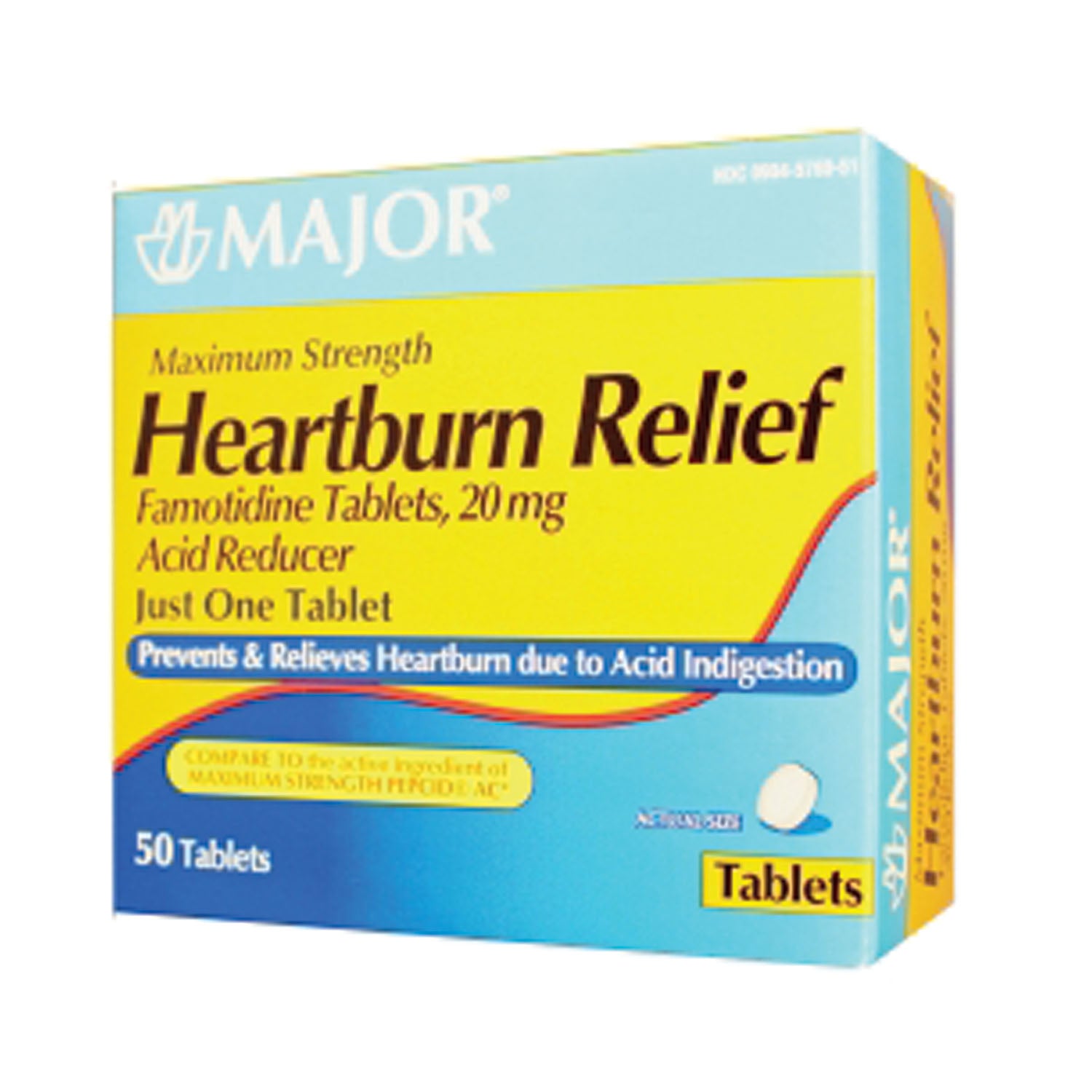 Heartburn Relief, Maximum Strength, 50s, Compare to Pepcid AC Maximum Strength, 24/cs, NDC# 00904-5780-51 (US Only)