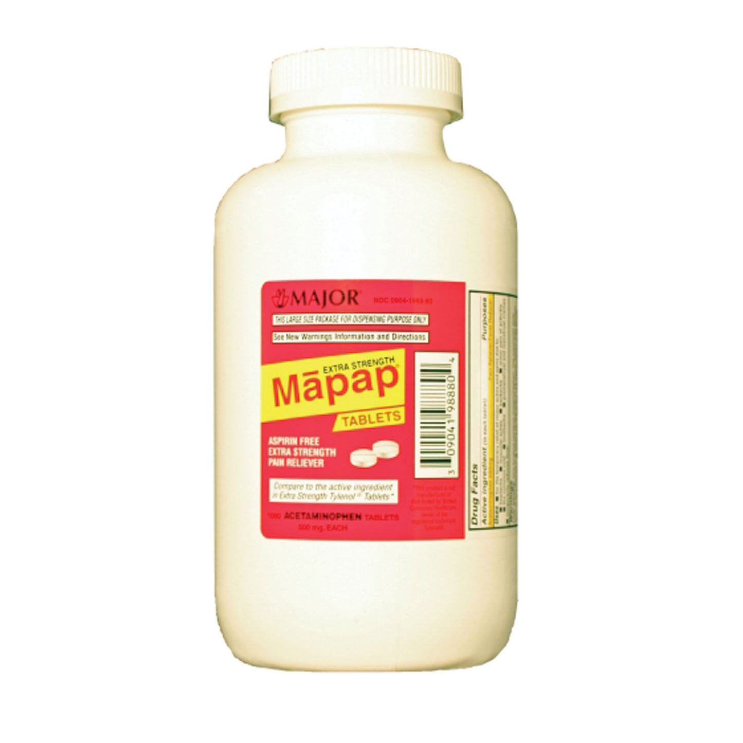 Mapap, 500mg, 1000s, Compare to Tylenol, NDC# 00904-6730-80 (US Only)