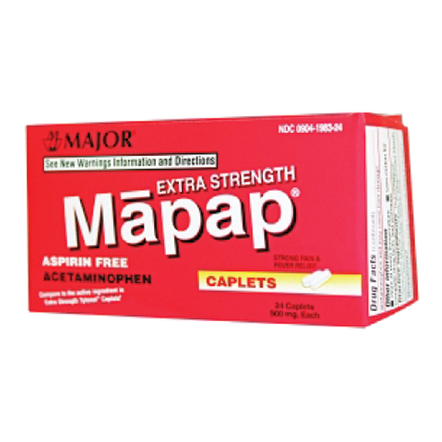 Mapap, 500mg, 24s, Boxed, Compare to Tylenol, 24/cs, NDC# 00904-6720-24 (US Only)